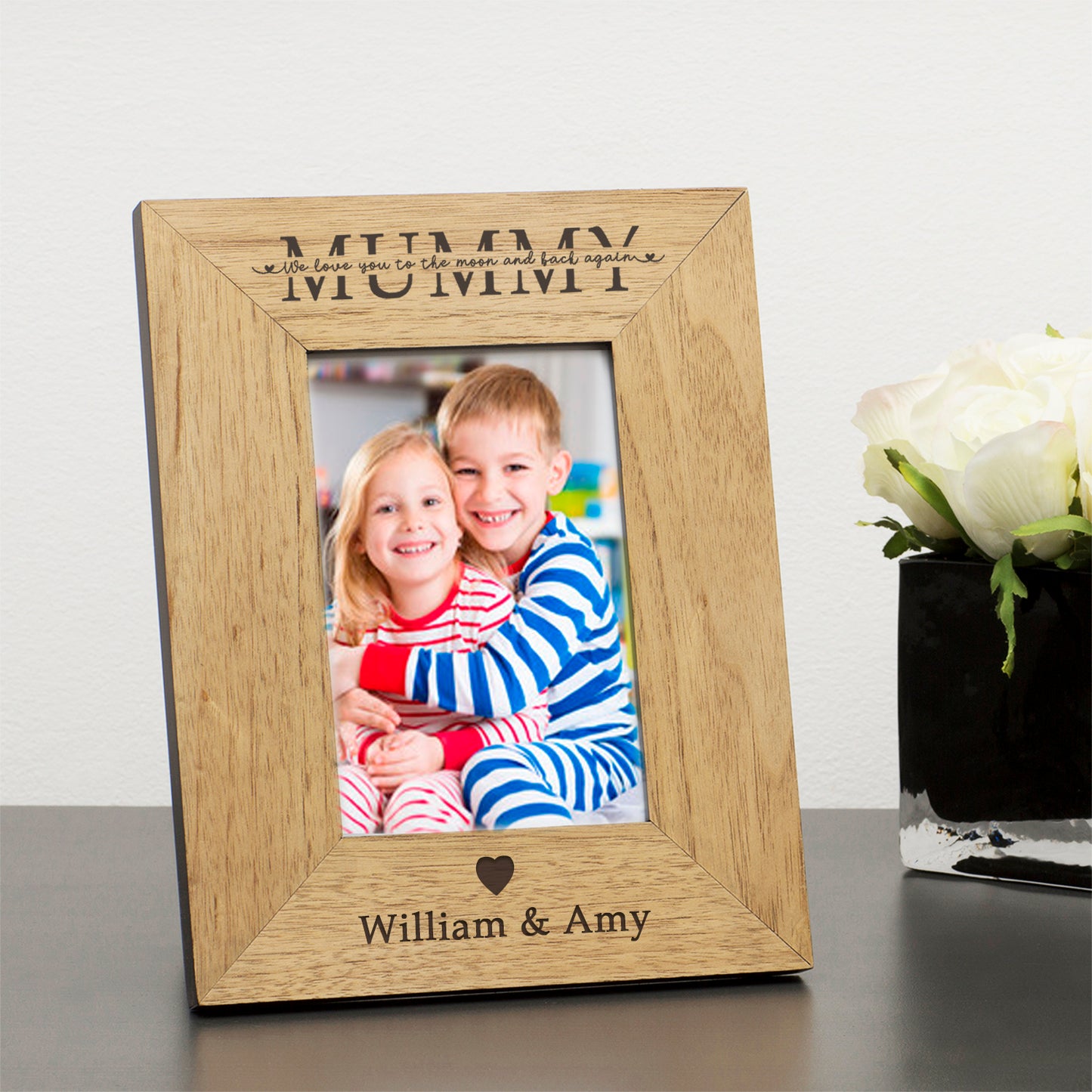 Personalised Mummy Wood Photo Frame 6x4