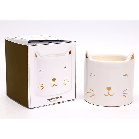Linen Scented Cat Face Candle - PCS Cufflinks & Gifts