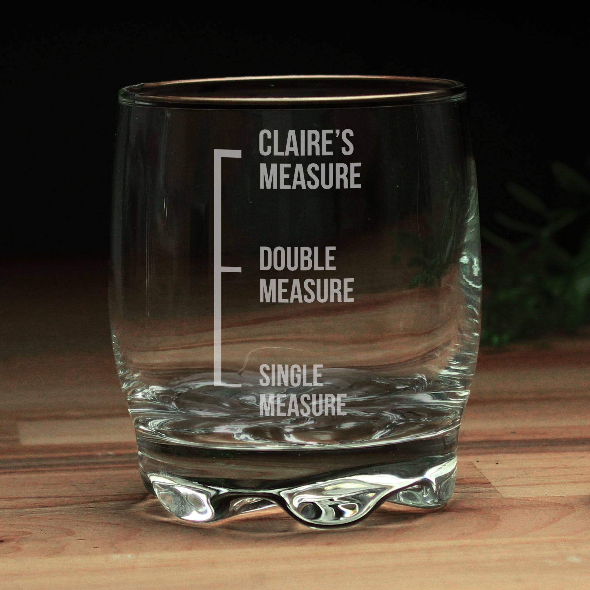 Personalised Novelty Measures Whisky Glass