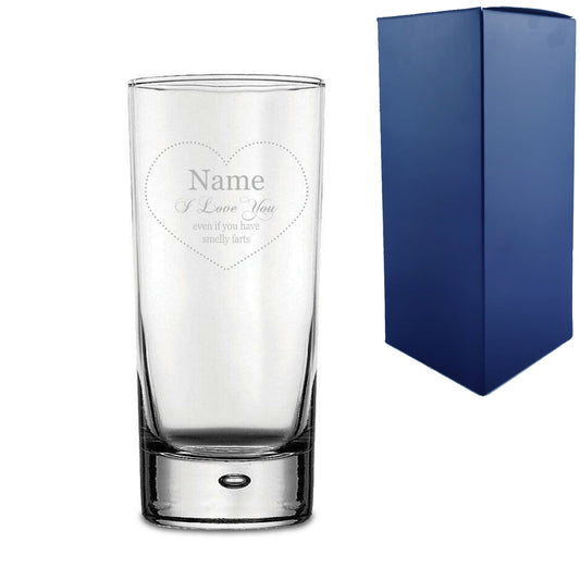 Engraved Hiball Tumbler with I love you Even with Smelly Farts Design Image 1
