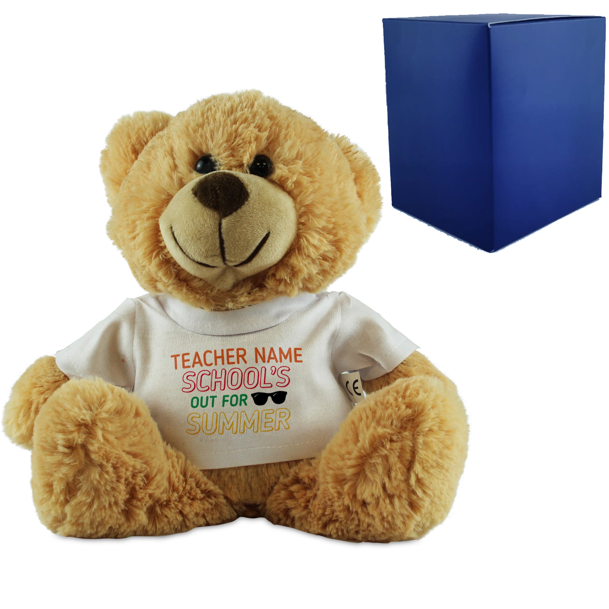 Cream Teddy Bear with School's Out For Summer Design T-Shirt Image 2