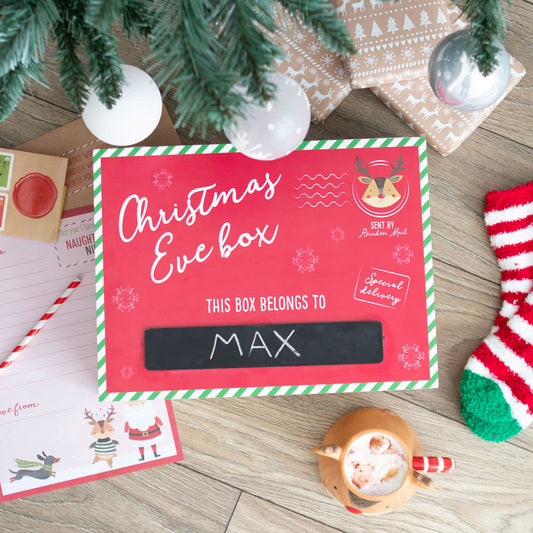 Red Reindeer Christmas Eve Box - PCS Cufflinks & Gifts
