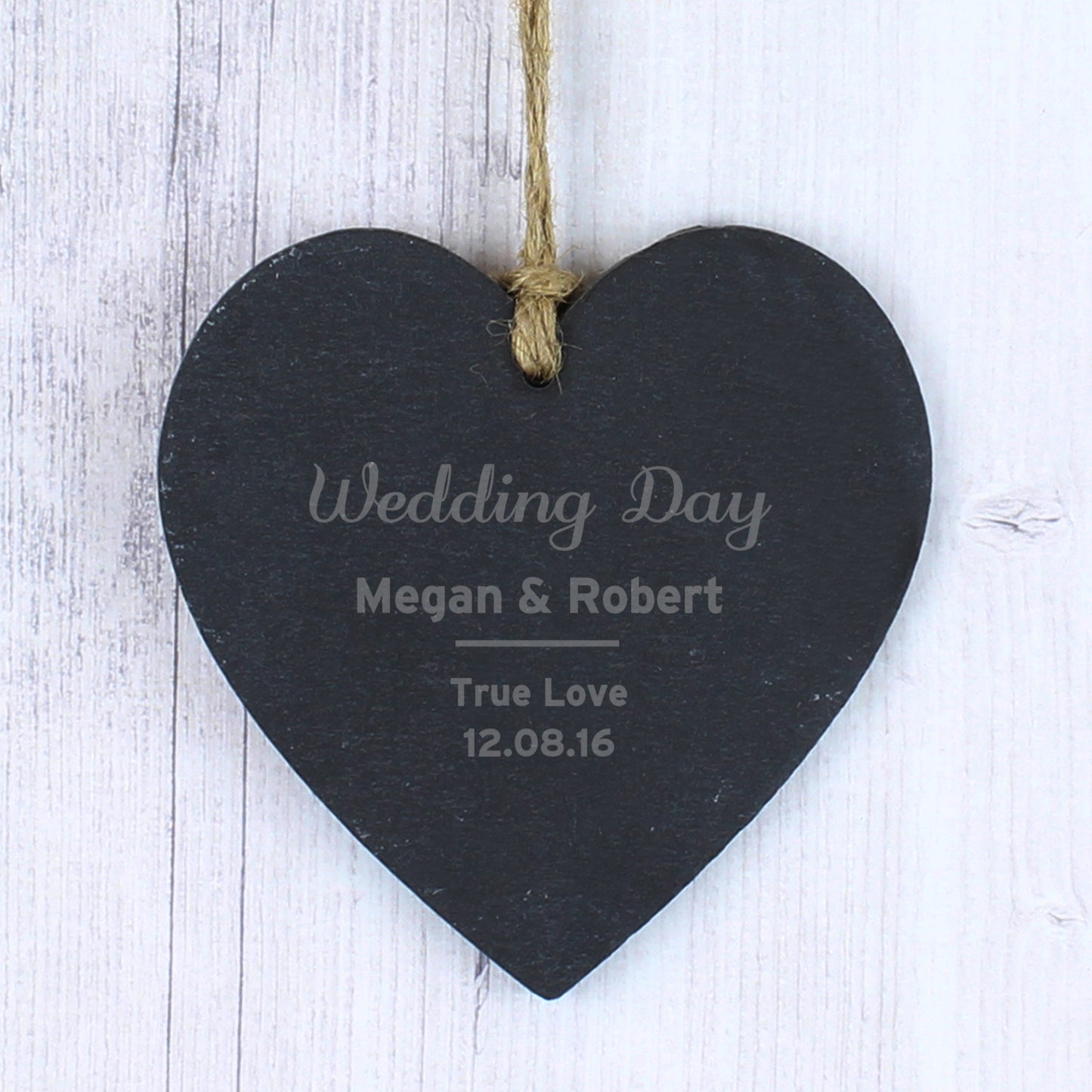Personalised Any Message Slate Heart Sign