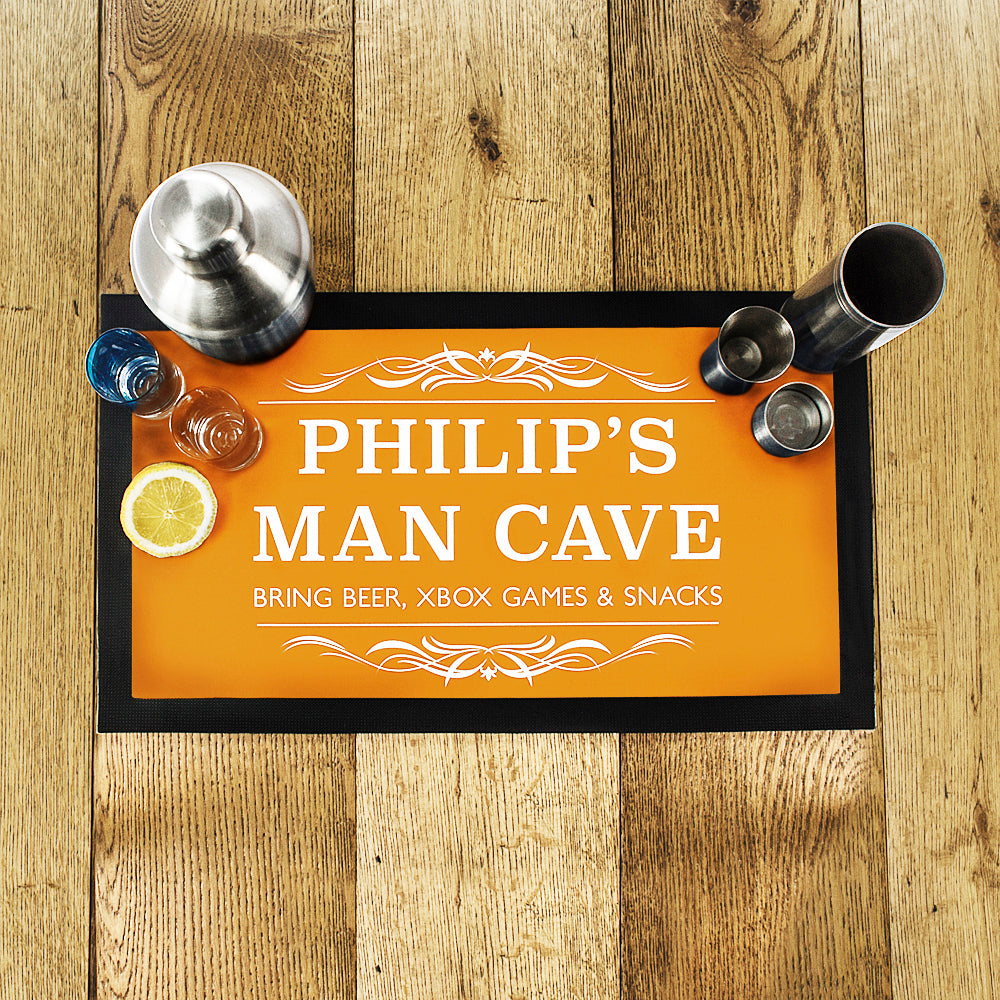 Personalised Gentlemen's Man Cave Bar Runner Mat