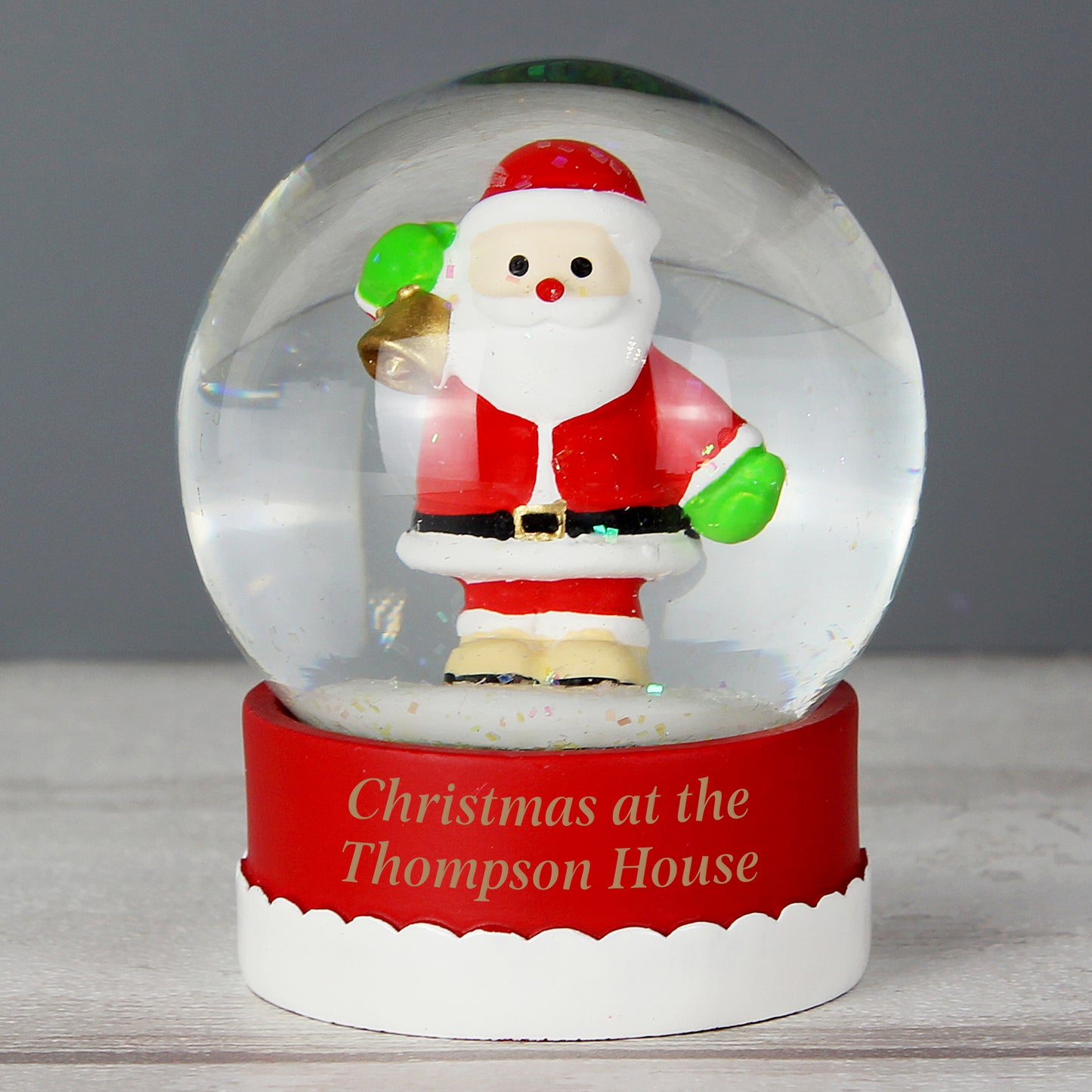 Personalised Santa Snow Globe - Any Message 