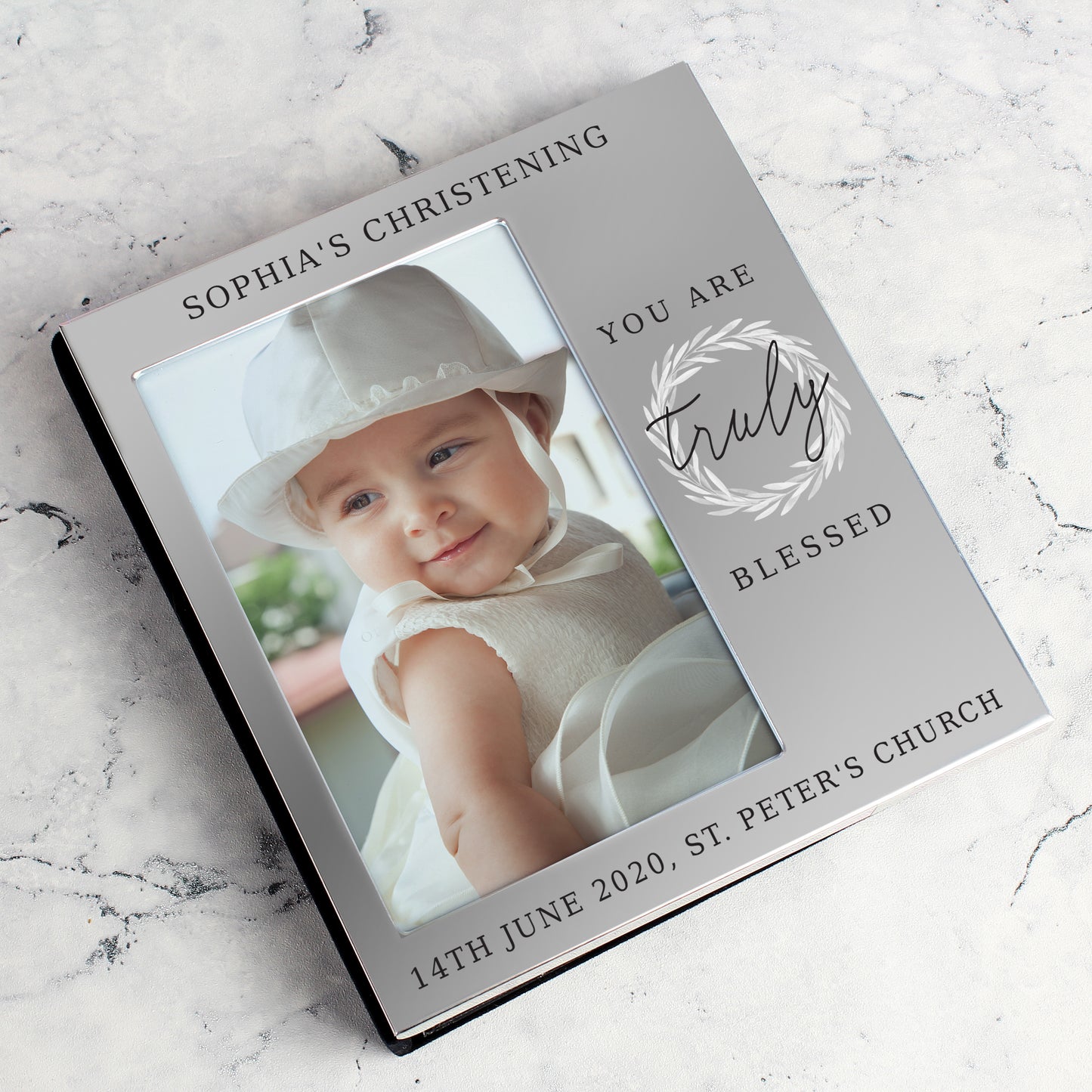 Personalised Christening Truly Blessed 6x4 Photo Frame Album
