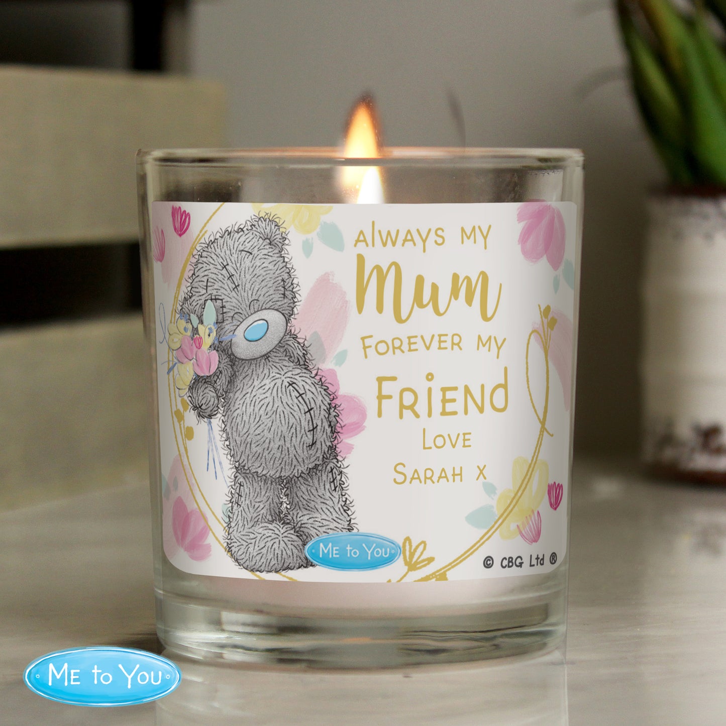 Personalised Candle Jar - Me To You - Always My Mum Forever My Friend