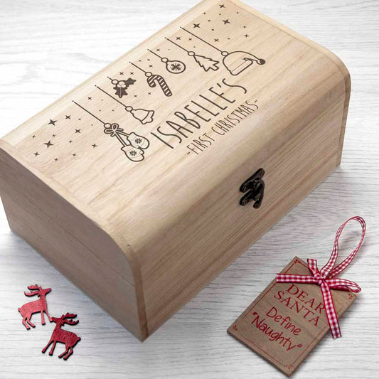 Personalised Baby's First Christmas Eve Chest Box