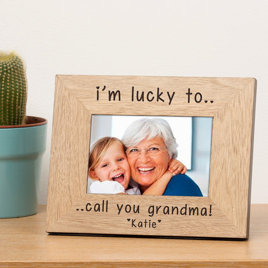Personalised I’m Lucky To Call You Grandma Photo Frame
