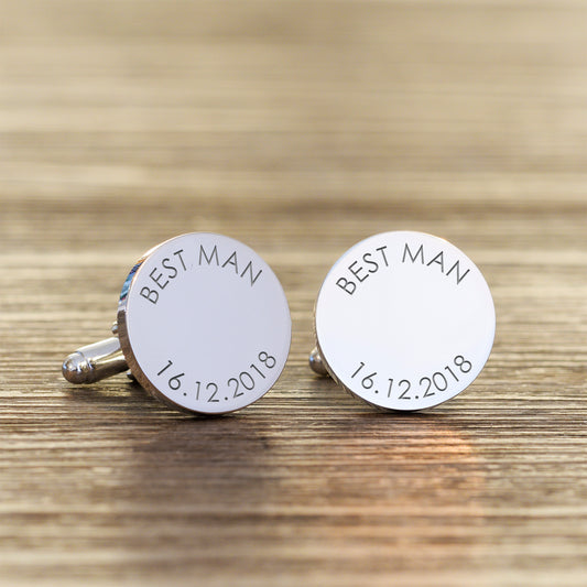 Personalised Wedding Party Role Cufflinks