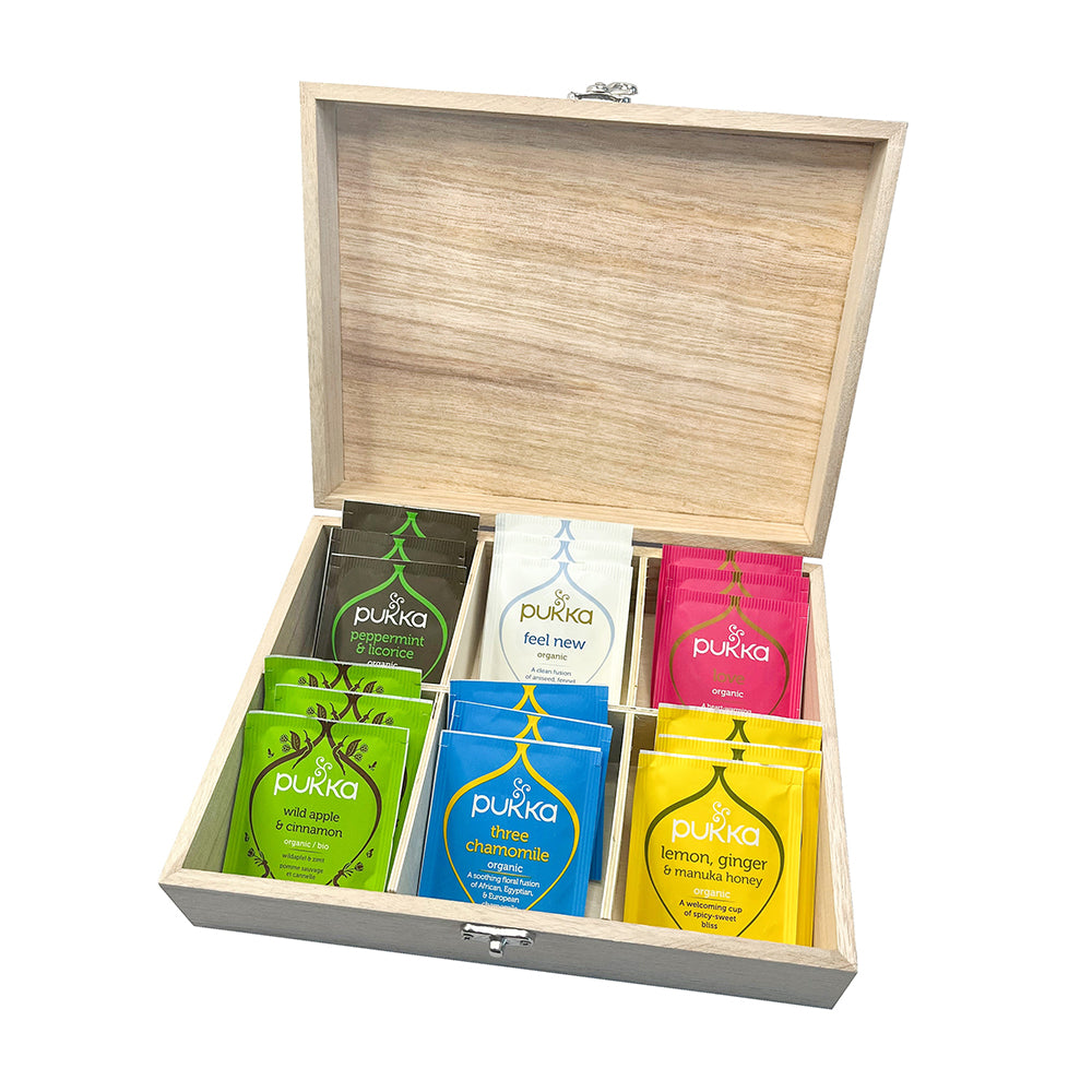 Personalised Christmas Present Wooden Tea Box