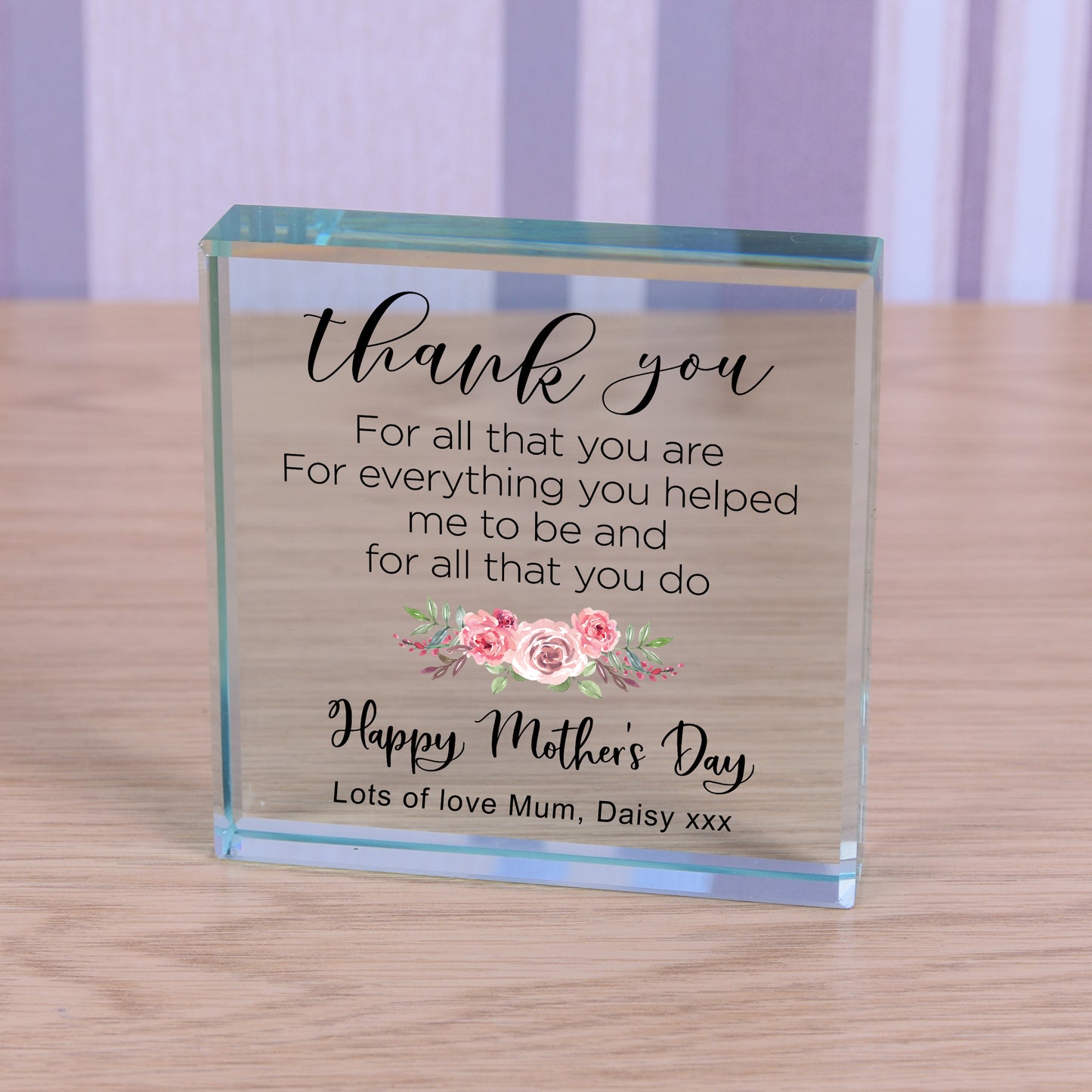 Personalised Glass Token - Happy Mothers Day