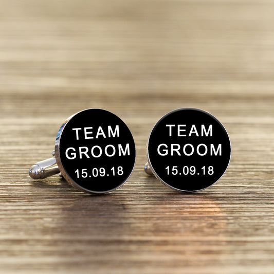 Personalised TEAM GROOM Cufflinks