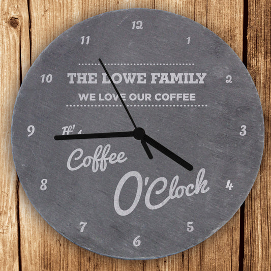 Personalised O’Clock Slate Clock