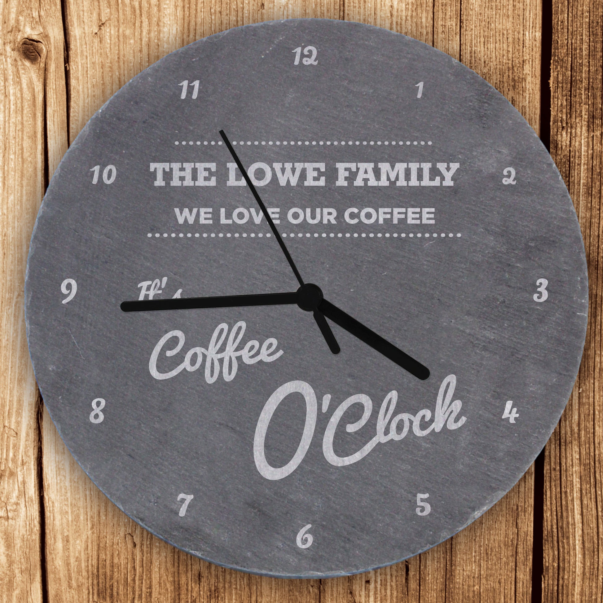 Personalised O’Clock Slate Clock