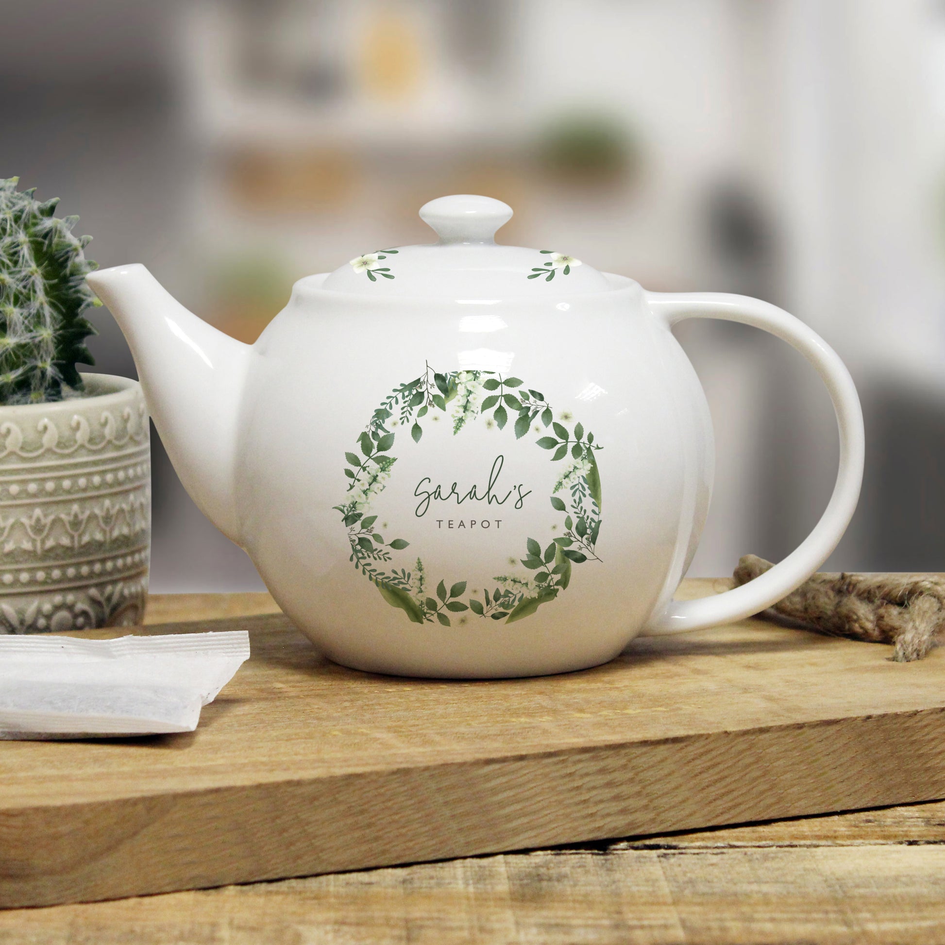 Personalised Floral Teapot