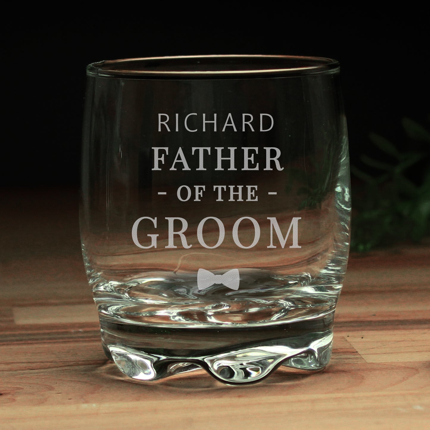 Personalised Father of the Groom Whisky Glass