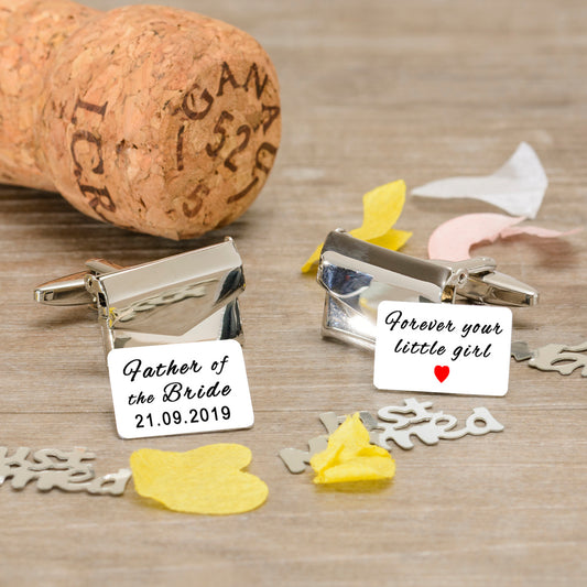 Personalised Your Little Girl Envelope Cufflinks - Father of the Bride
