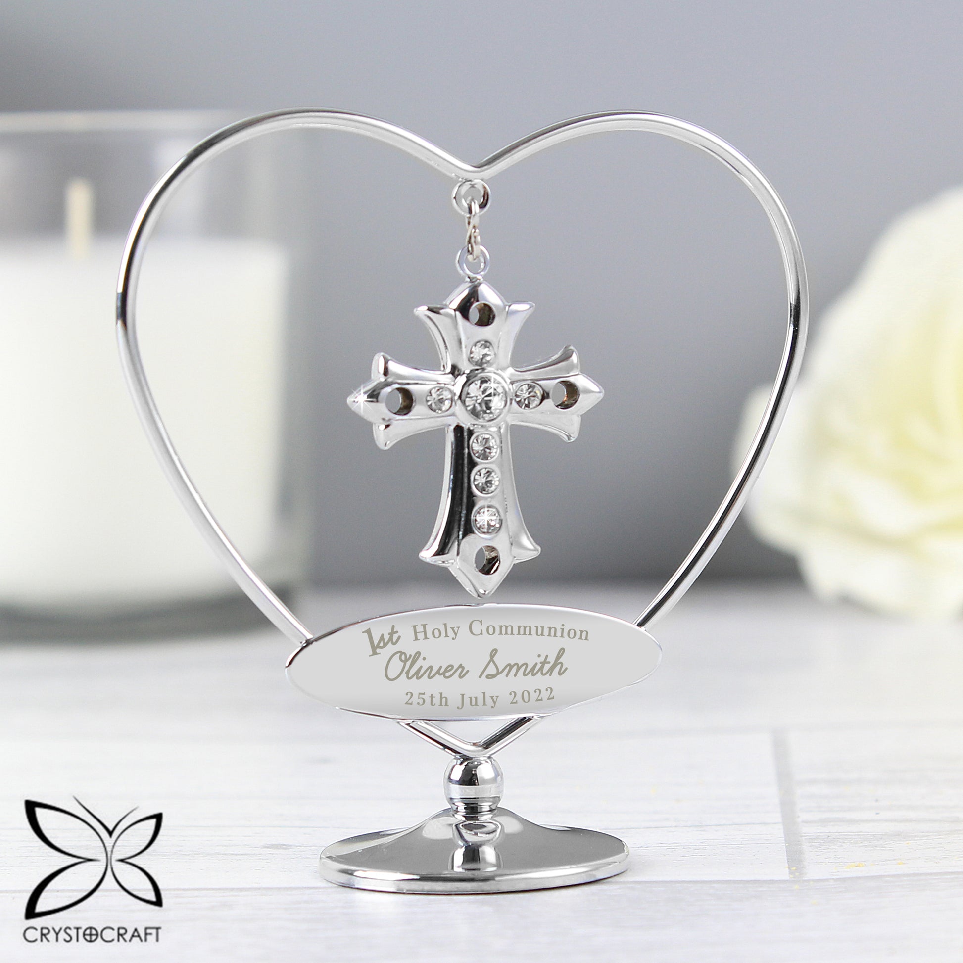 Personalised 1st Holy Communion Crystocraft Cross | Free Delivery