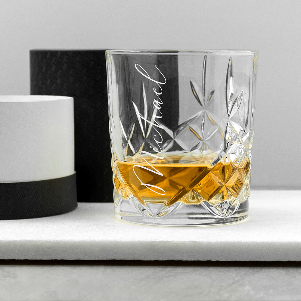 Personalised Crystal Whisky Tumbler Glass