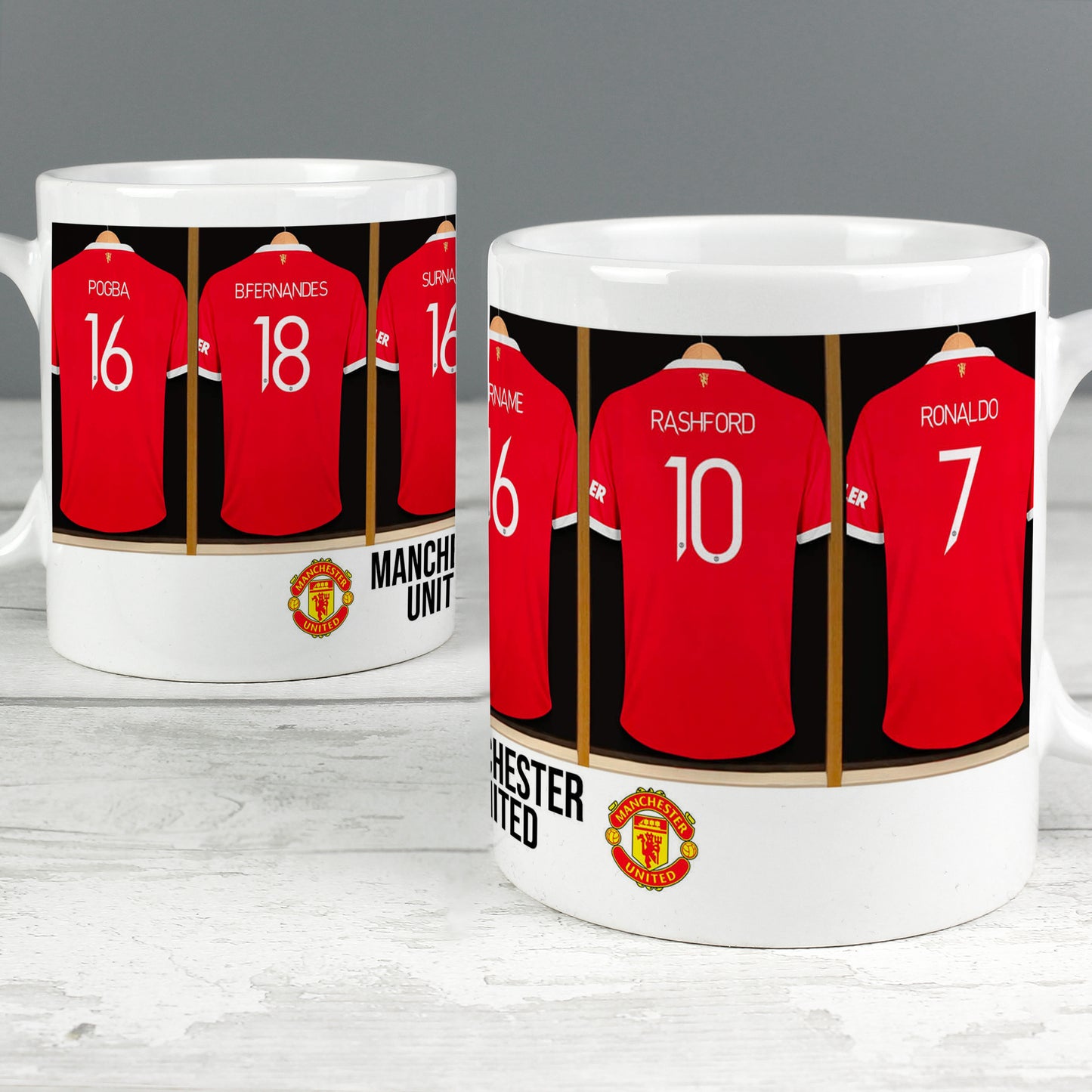 Manchester United Football Club Dressing Room Personalised Mug