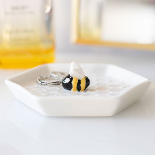 Bee Hexagonal Trinket Dish - PCS Cufflinks & Gifts