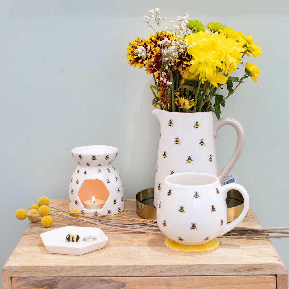 Bee Ceramic Flower Jug - PCS Cufflinks & Gifts