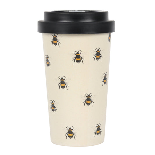 Bee Print Bamboo Eco Travel Mug - PCS Cufflinks & Gifts