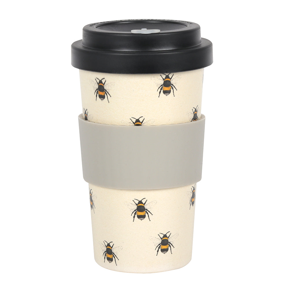 Bee Print Bamboo Eco Travel Mug - PCS Cufflinks & Gifts