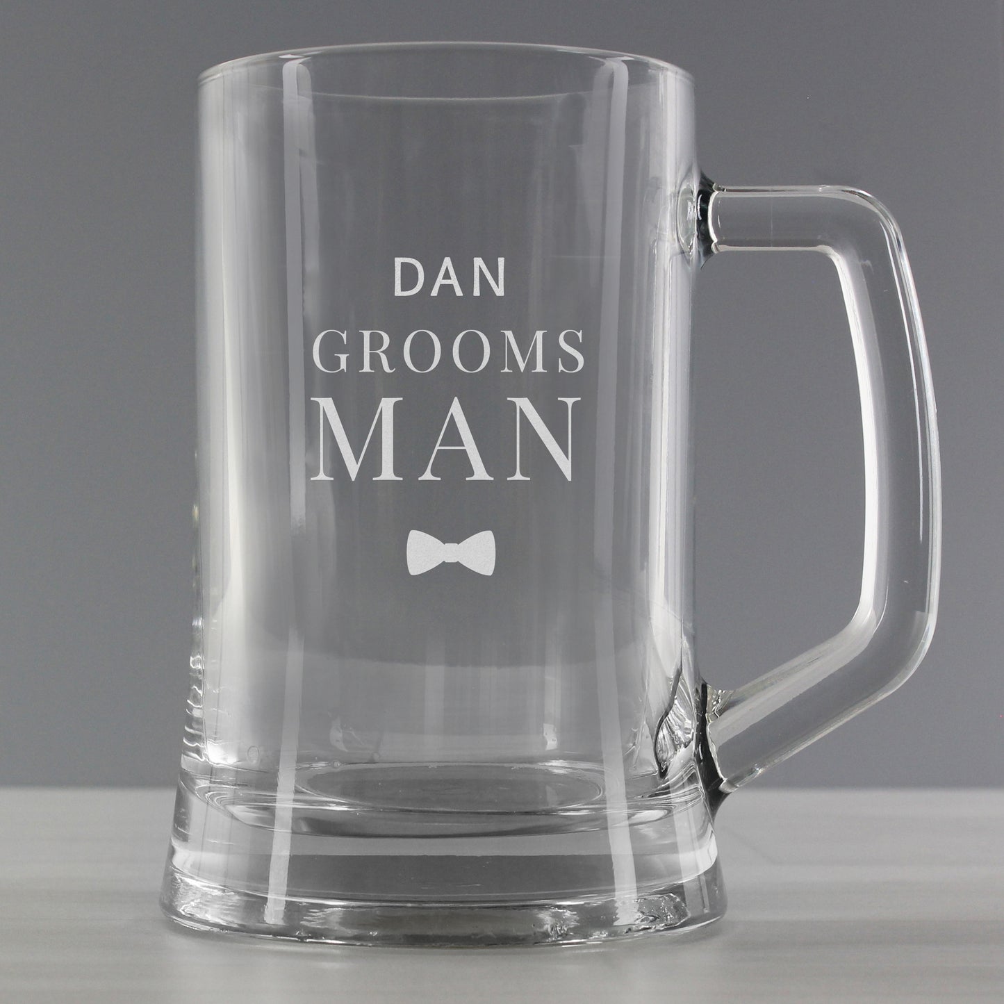 Personalised Groomsman Pint Stern Tankard Glass