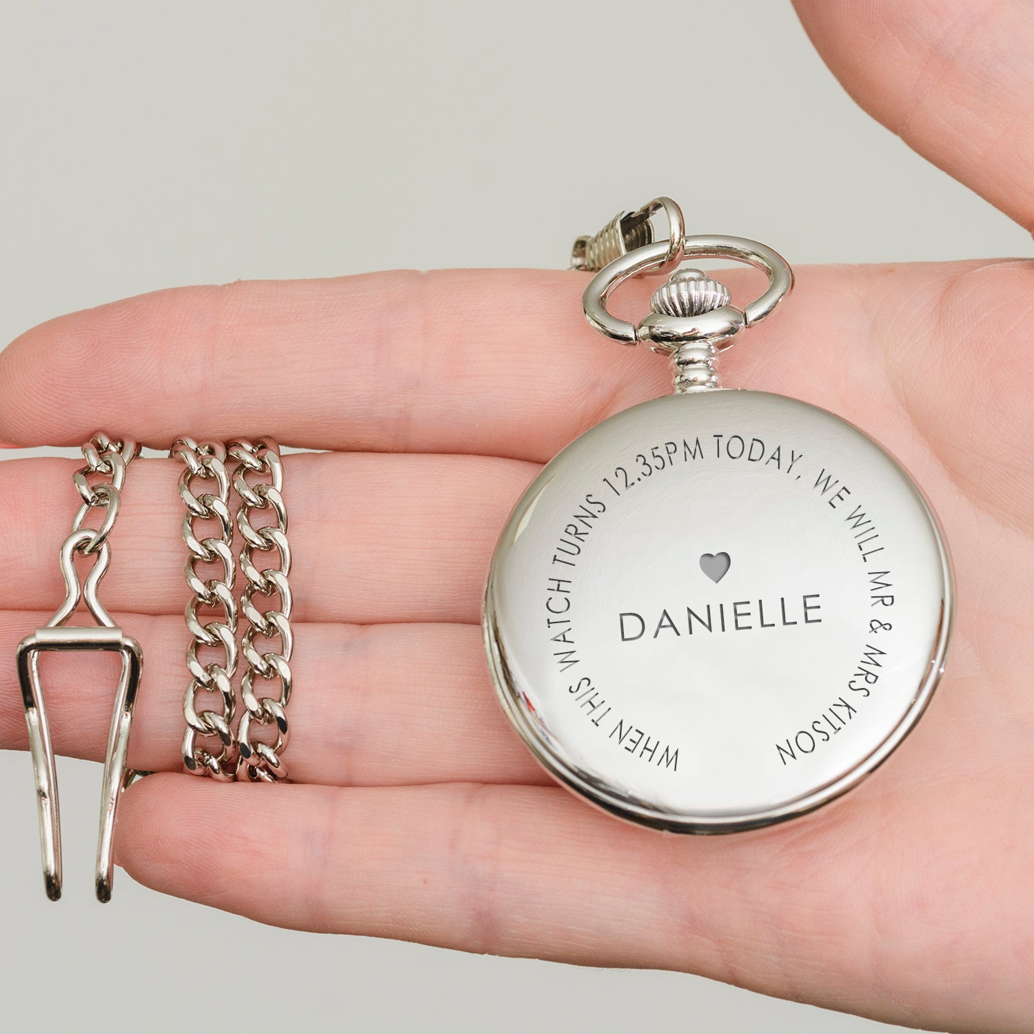 Engraved Pocket Watch For Groom - WE WILL BE MR & MRS