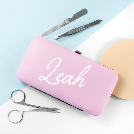 Personalised 7 Piece Manicure Set - Pink