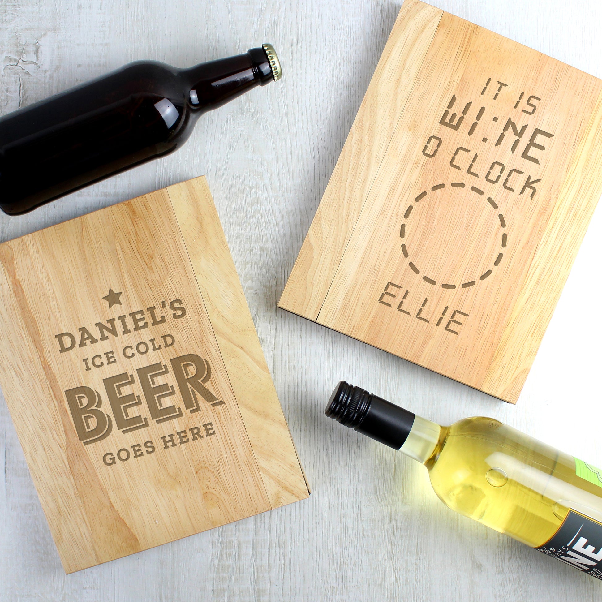 Personalised Beer Goes Here Wooden Sofa Tray - PCS Cufflinks & Gifts