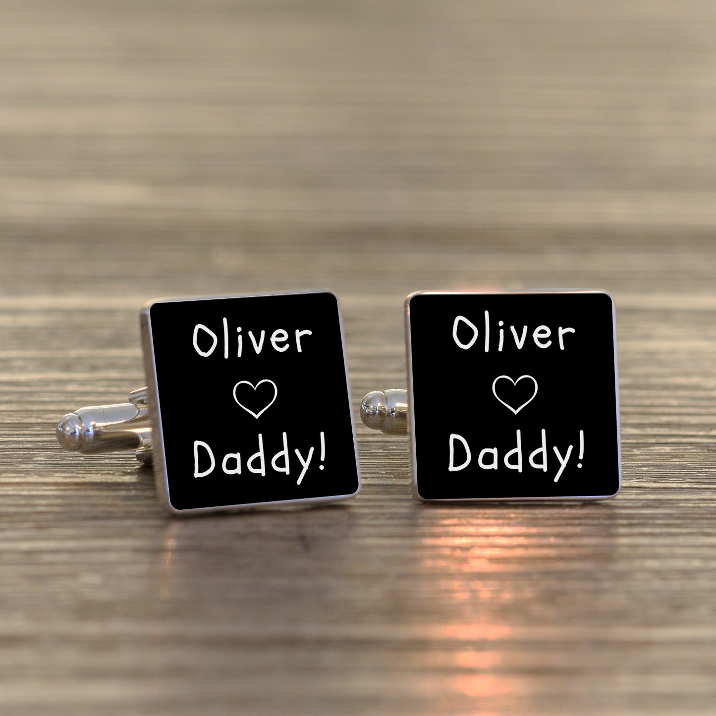 Personalised Daddy Loves Cufflinks