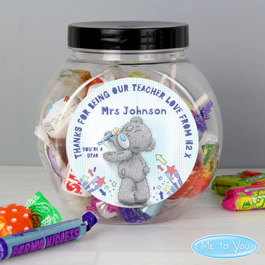 Personalised Me To You Teacher Sweets Jar Gift