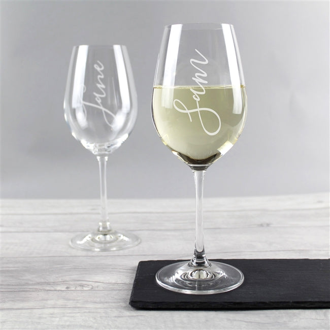 Personalised Name Crystal Wine Glass