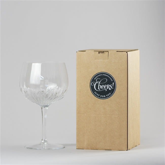 Personalised Engraved Heart Crystal Cut Gin Glass