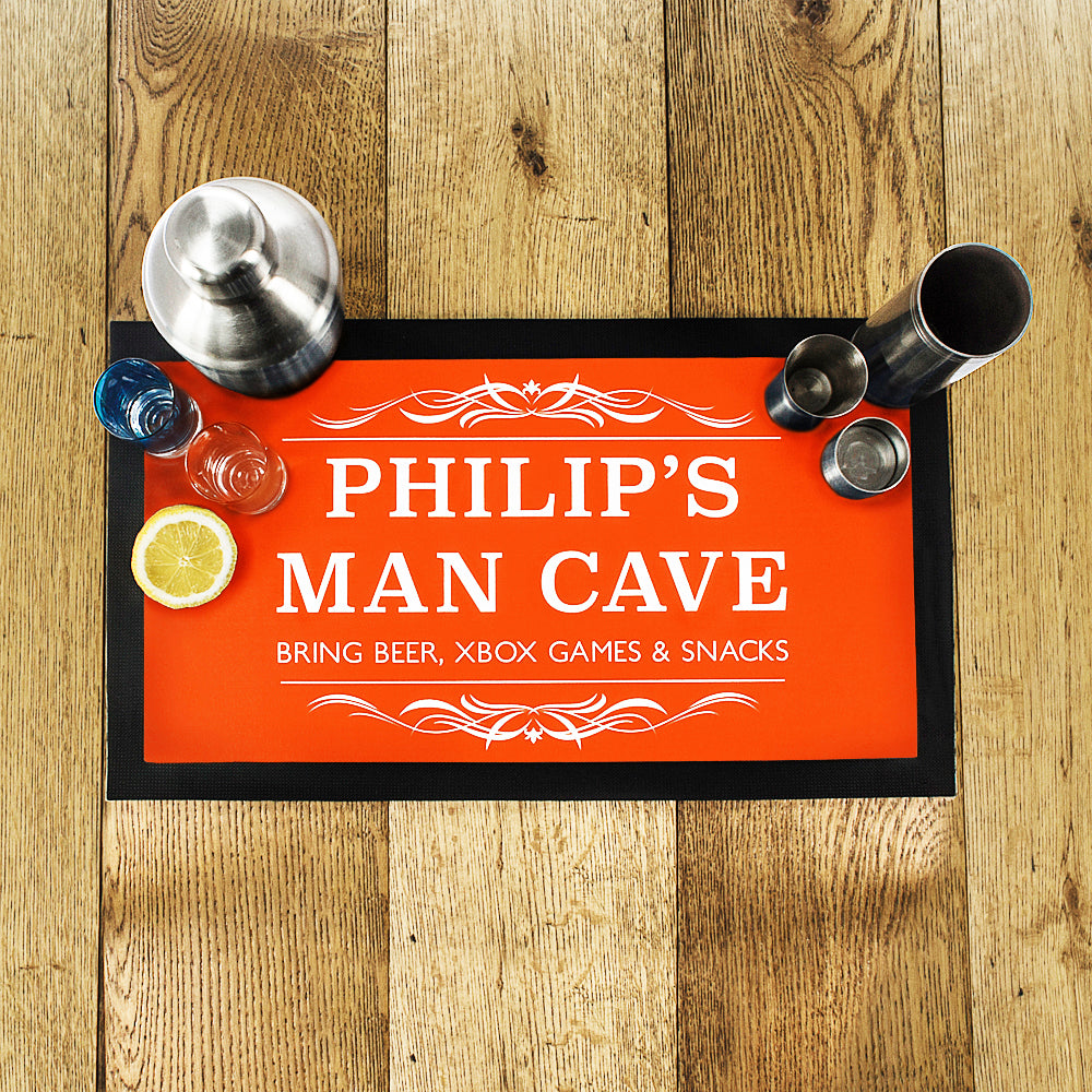 Personalised Gentlemen's Man Cave Bar Runner Mat