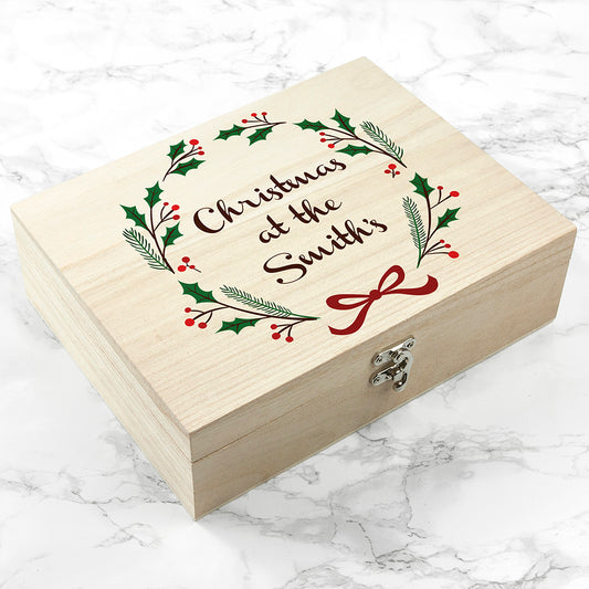 Personalised Jolly Holly Christmas Eve Box