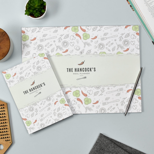 Personalised Meal Planner & Shopping List Set