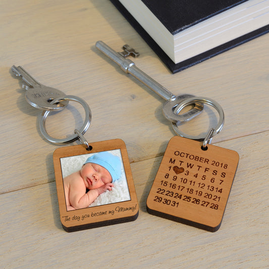 New Mum Photo Keyring - The day you became my Mummy!