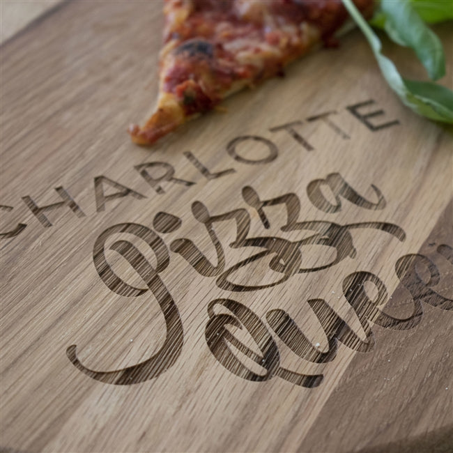 Personalised 'Pizza Queen' Acacia Wood Pizza Board