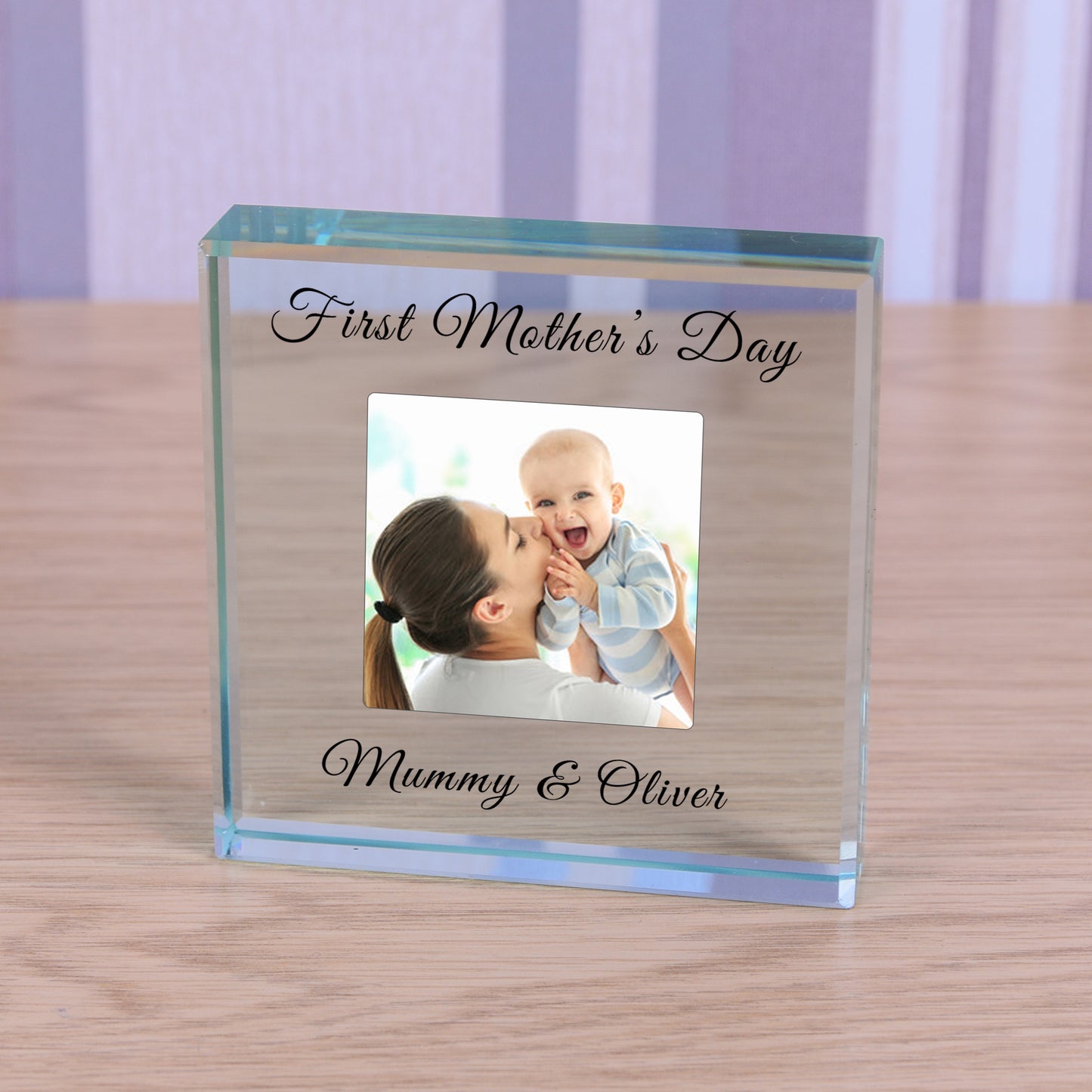 Personalised 1st Mother’s Day Photo Glass Token - Mummy &