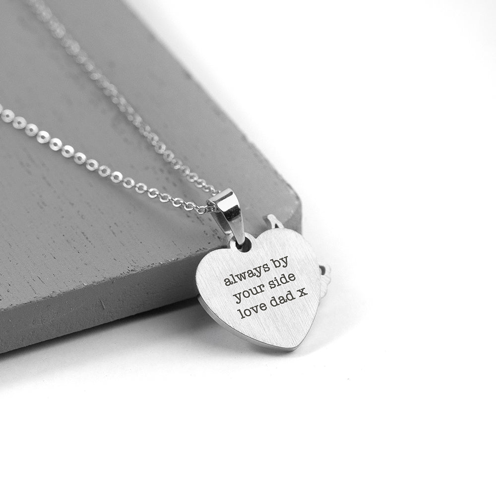 Personalised Guardian Angel Necklace - Sterling Silver Plating