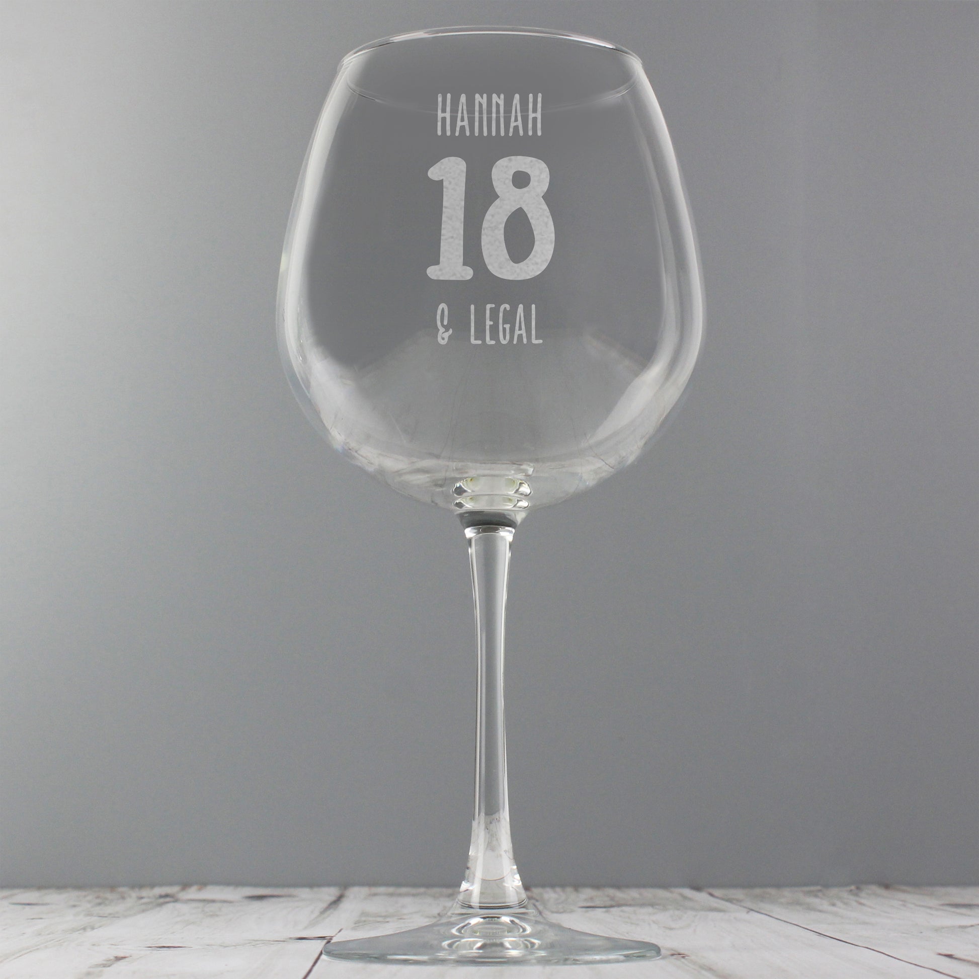 Personalised Birthday Age Giant Wine Glass