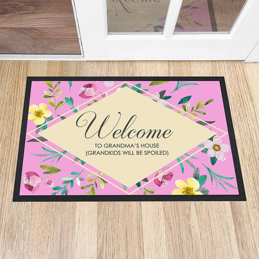 Personalised Floral Doormat