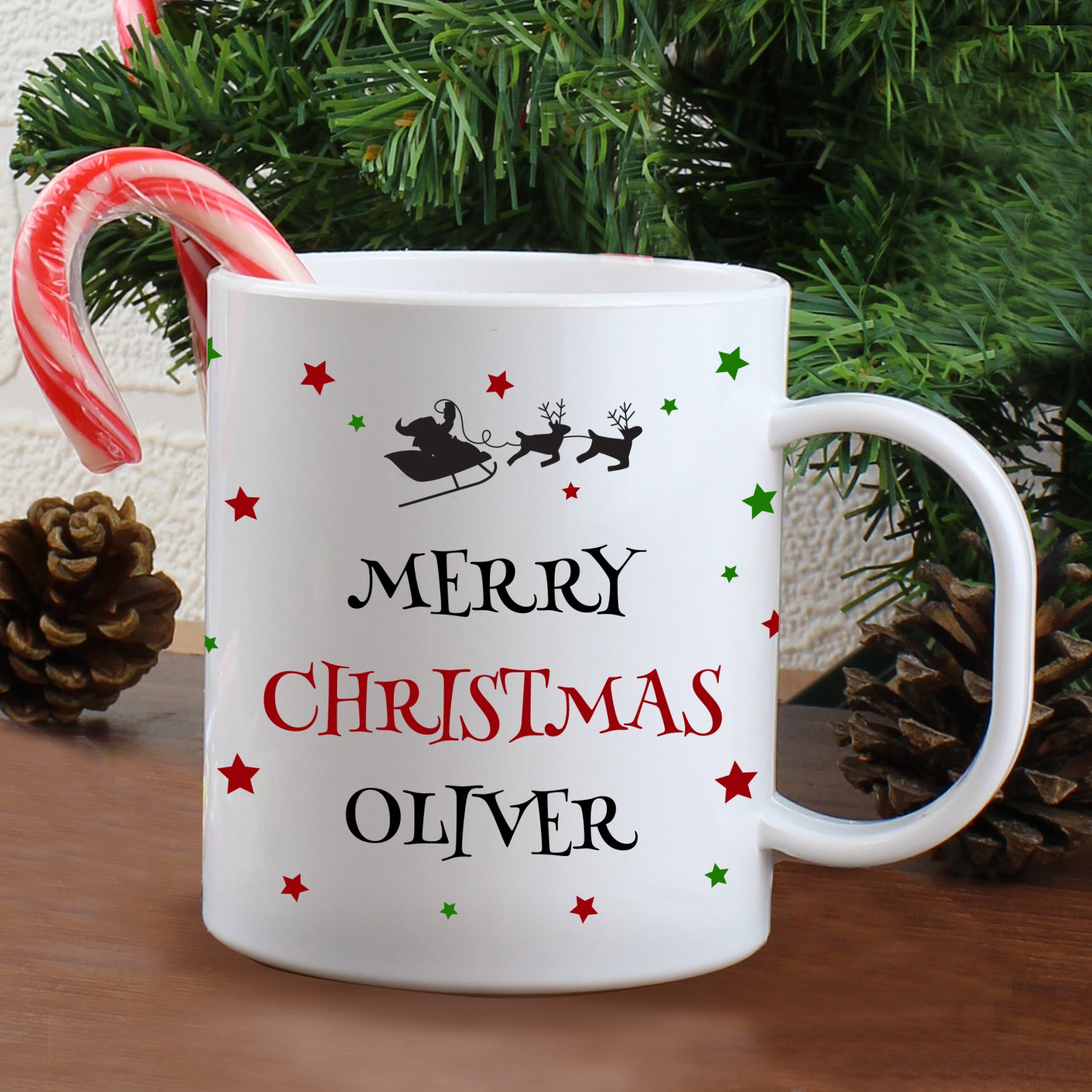 Personalised Christmas Plastic Mug