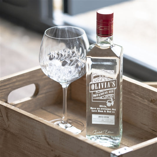Personalised Engraved Gin Bottle