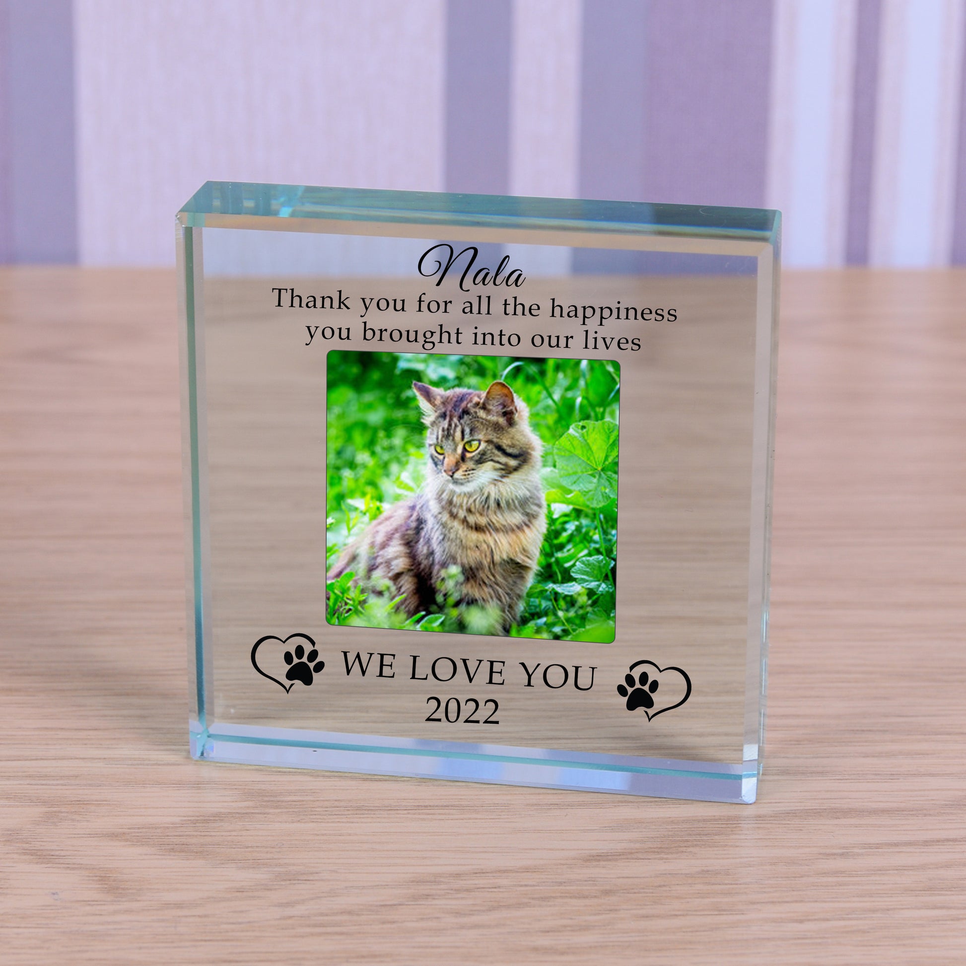 Personalised Photo Pet Memorial Ornament - We Love You