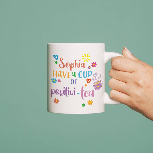 Personalised Cup Of Positivi-tea Mug